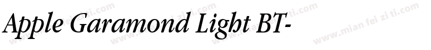 Apple Garamond Light BT字体转换